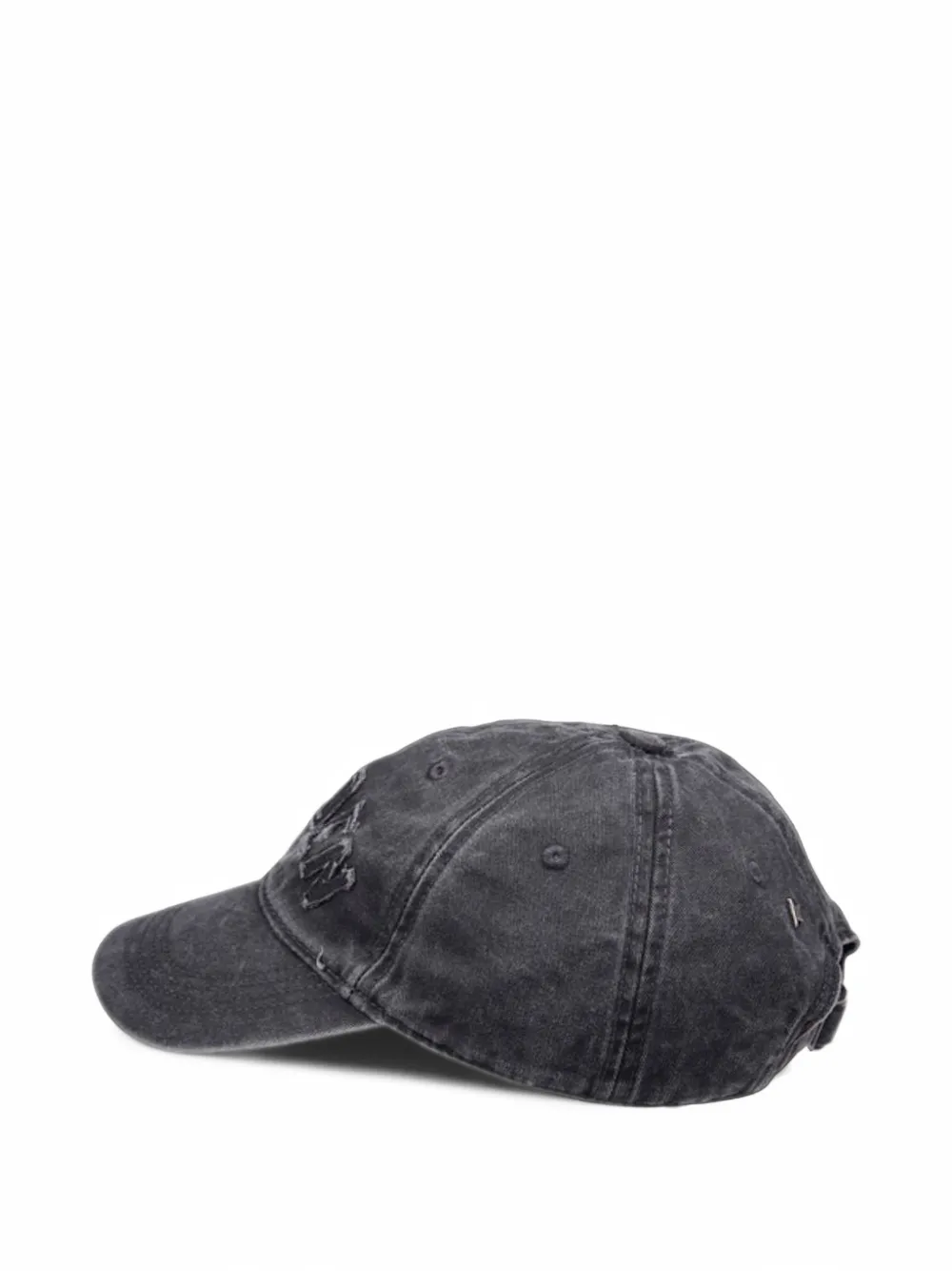 Golden Goose logo-patch distressed baseball cap Grijs