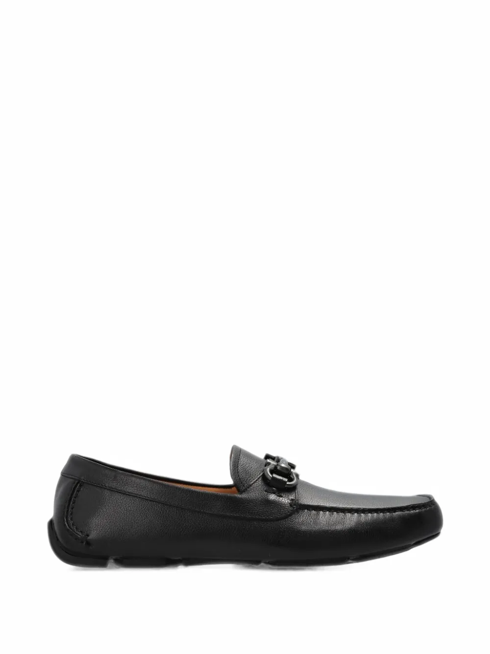 Ferragamo Gancini leather loafers - Nero