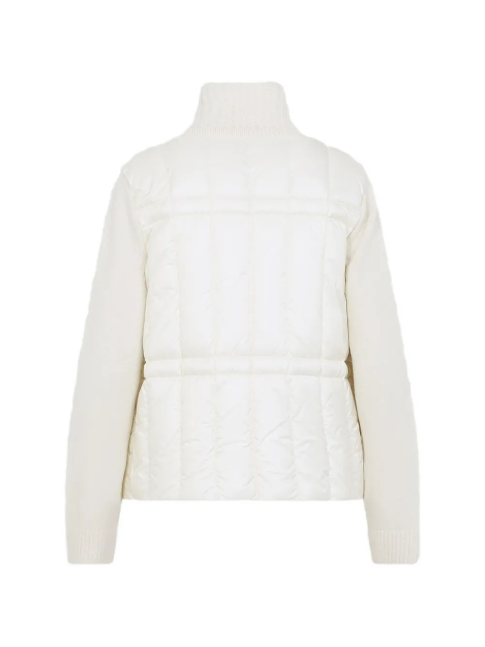 Moncler quilted panel knitted jacket Wit