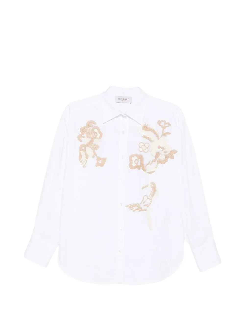ERMANNO FIRENZE floral-print cotton shirt Wit