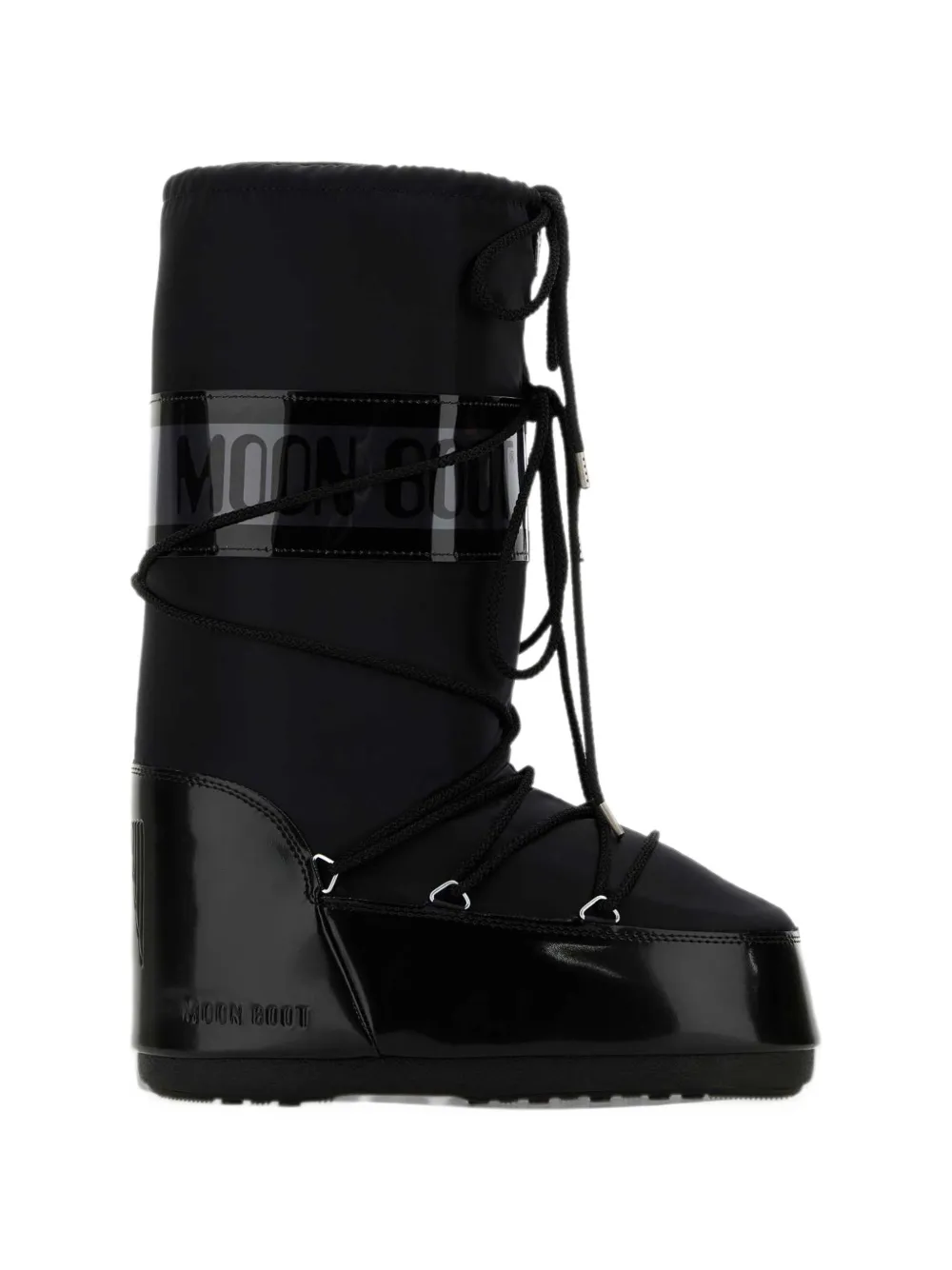Moon Boot Icon Glance black satin boots - Noir