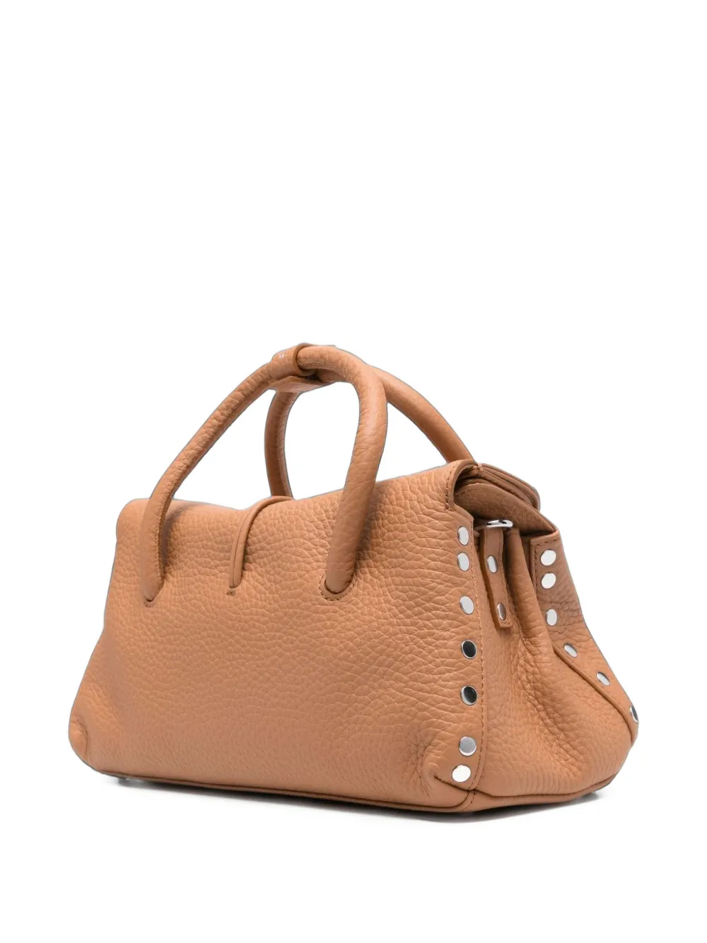 Zanellato small Dotta pebbled-leather tote bag Bruin