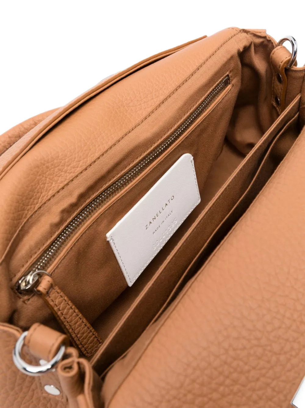 Zanellato small Dotta pebbled-leather tote bag Bruin