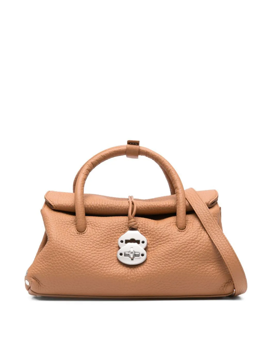 Zanellato small Dotta pebbled-leather tote bag Bruin