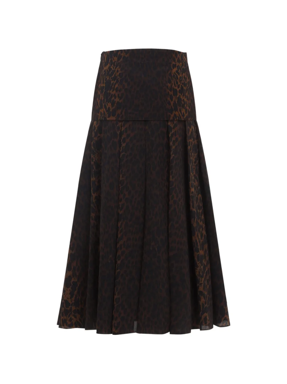 Balenciaga animalier pleated midi skirt Bruin