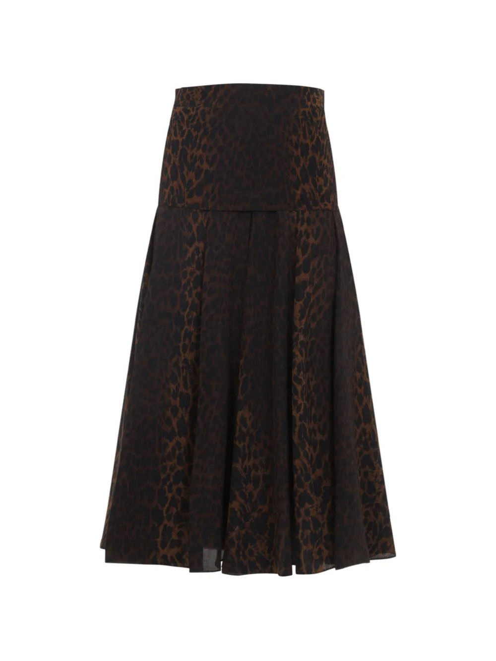 Balenciaga animalier pleated midi skirt Bruin