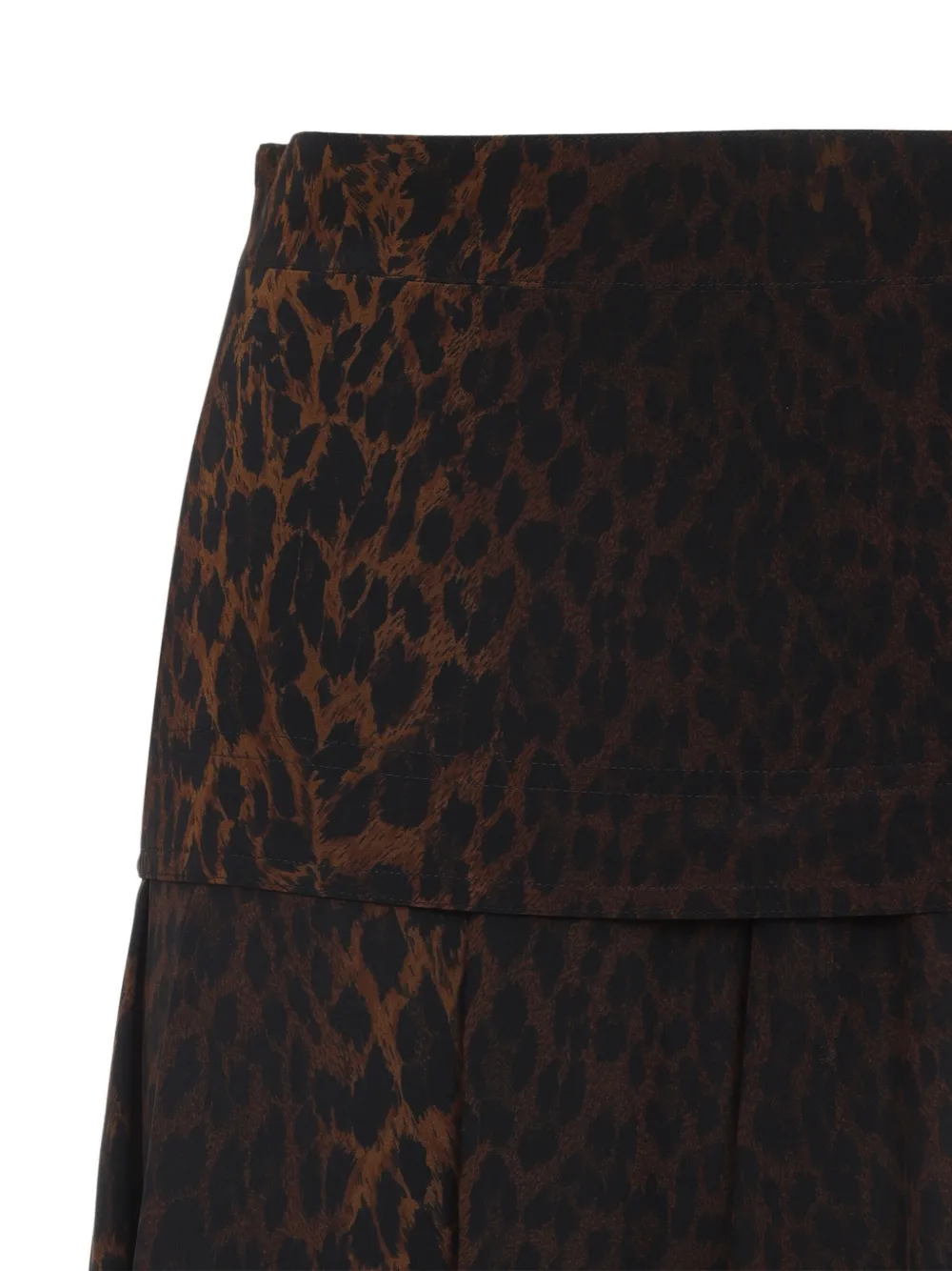 Balenciaga animalier pleated midi skirt Bruin