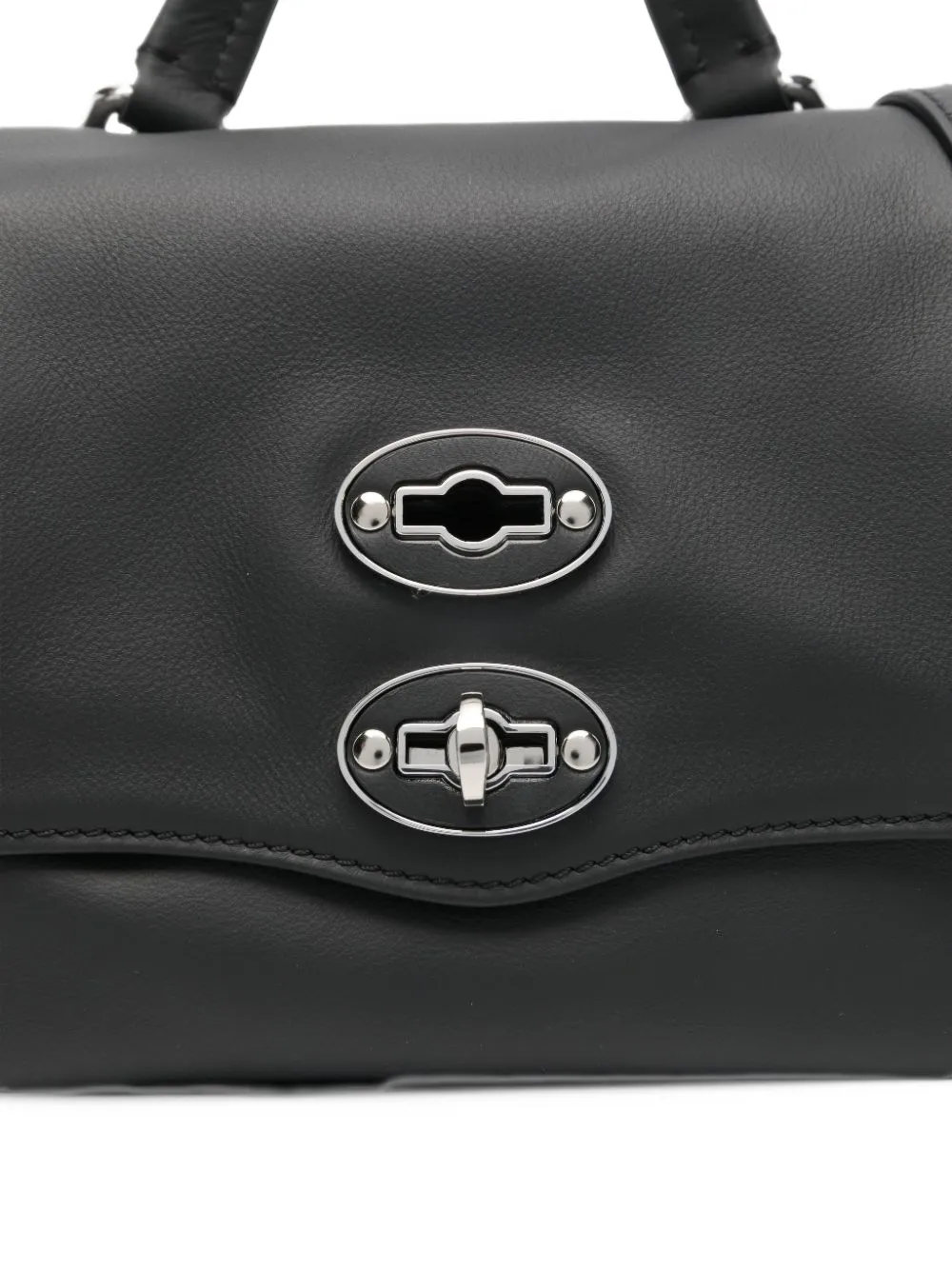 Zanellato baby Postina studded leather tote bag Zwart