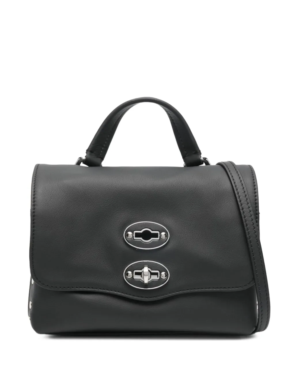 Zanellato baby Postina studded leather tote bag Zwart