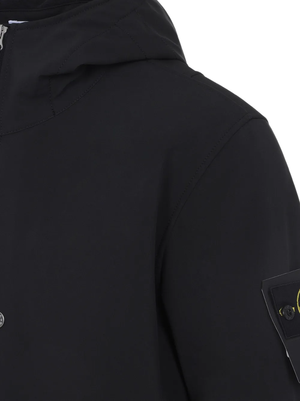 Stone Island Q100004 soft shell-r_E.Dye technology jacket Zwart