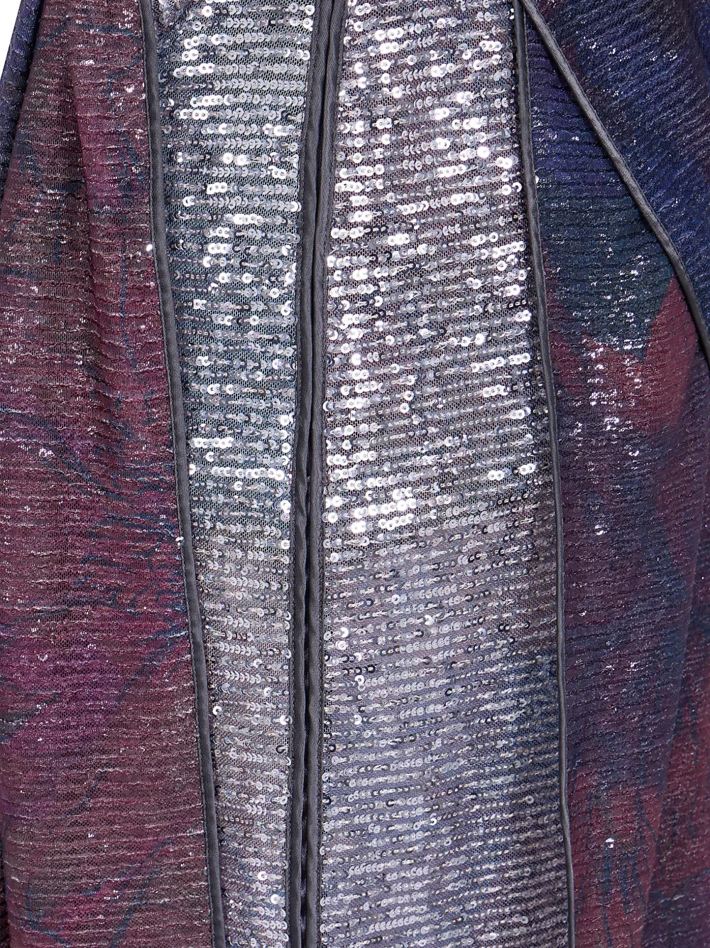 Maison Margiela printed paillettes draped maxi skirt - Blu