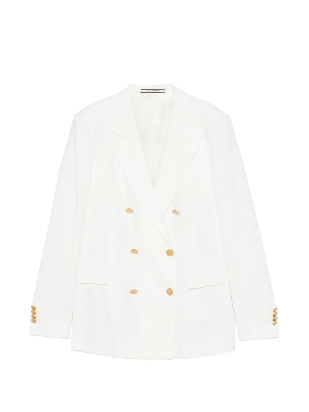 Tagliatore double-breasted button-fastening blazer - White