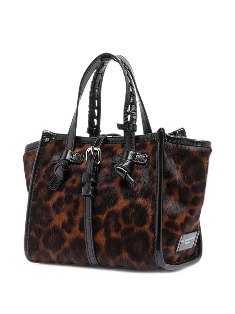 GIANNI CHIARINI small Miss Marcella leopard-print tote bag Bruin