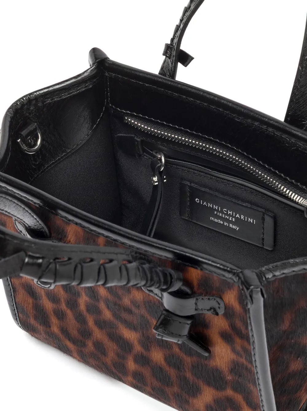 GIANNI CHIARINI small Miss Marcella leopard-print tote bag Bruin