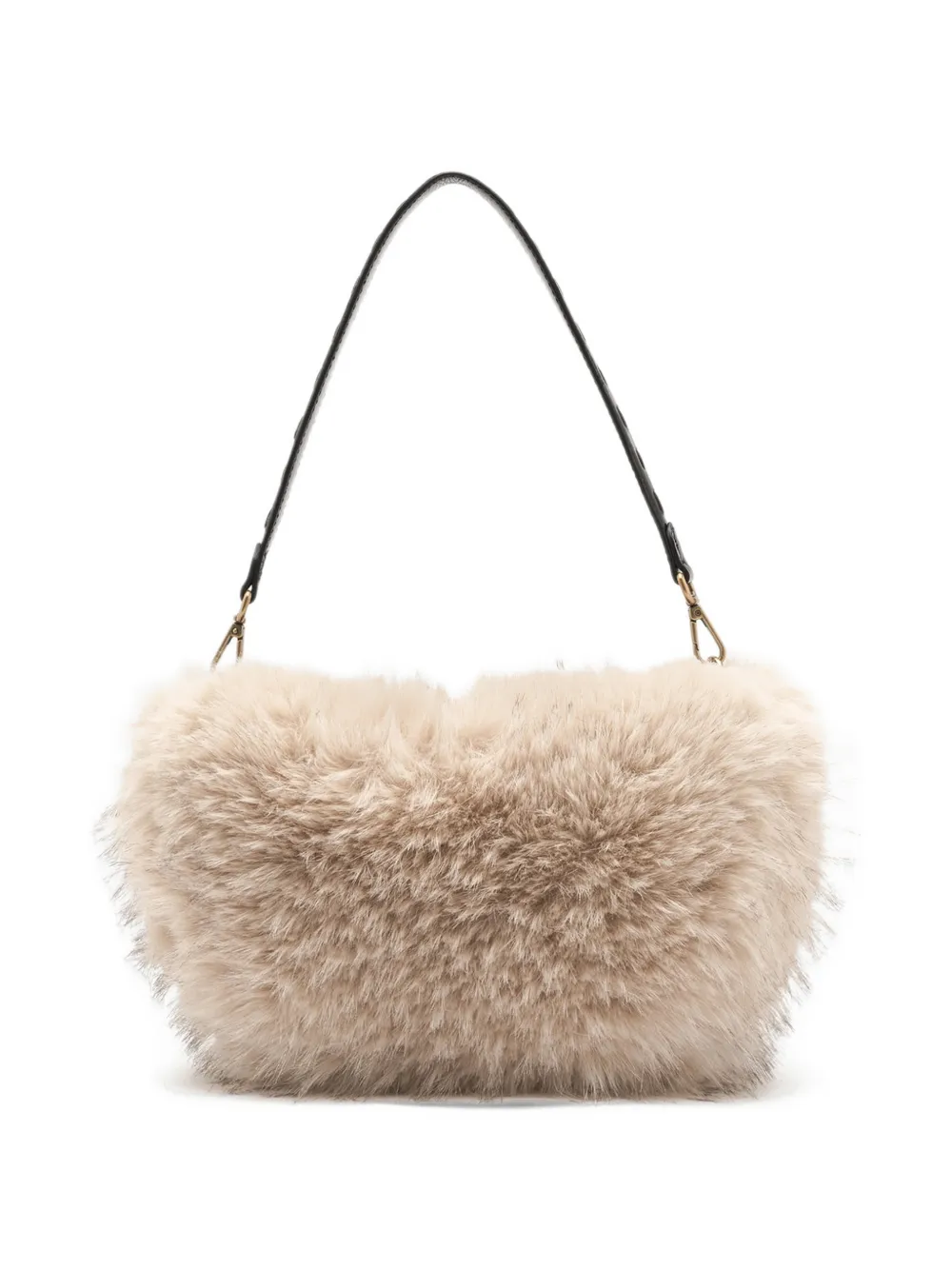 GIANNI CHIARINI small Cleo faux-fur shoulder bag Beige