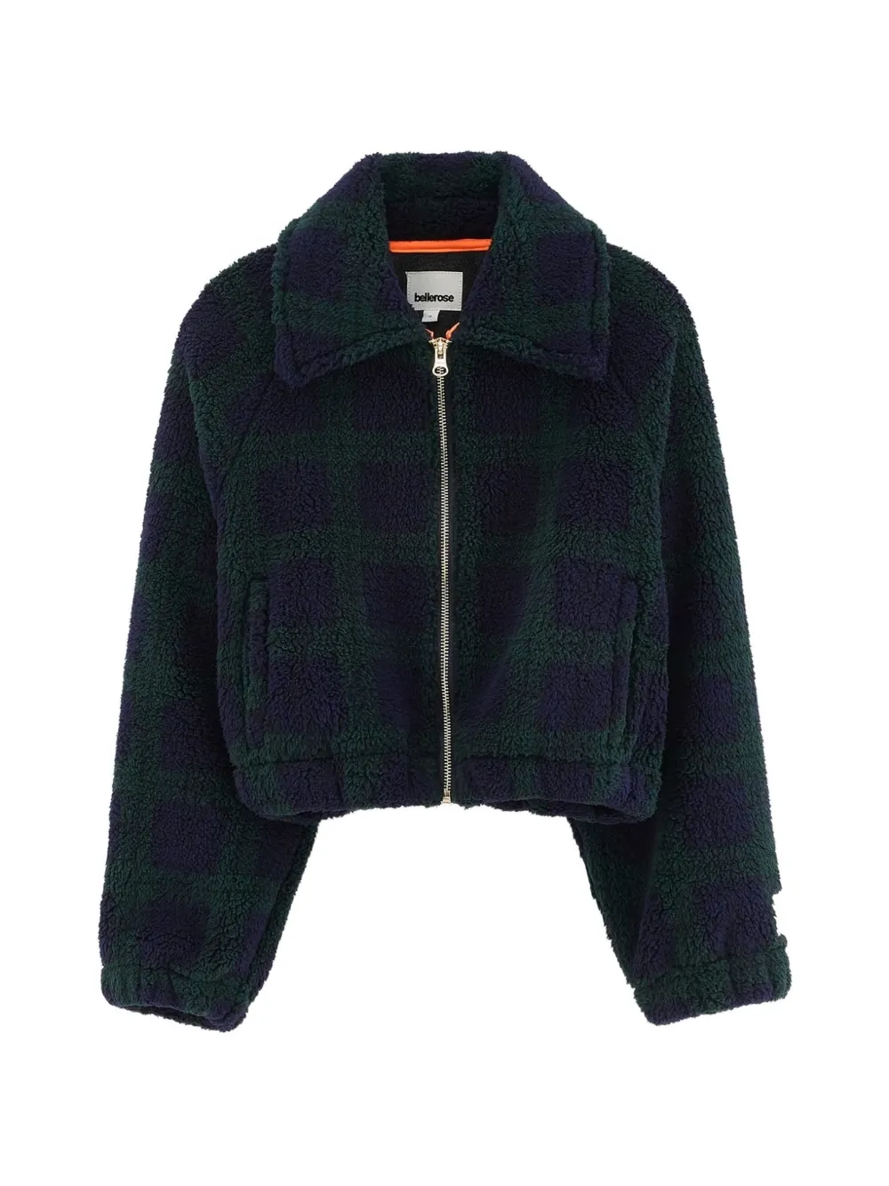 Bellerose Kids Jagness faux-shearling check-pattern jacket - Verde
