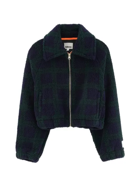 Bellerose Kids Jagness faux-shearling check-pattern jacket