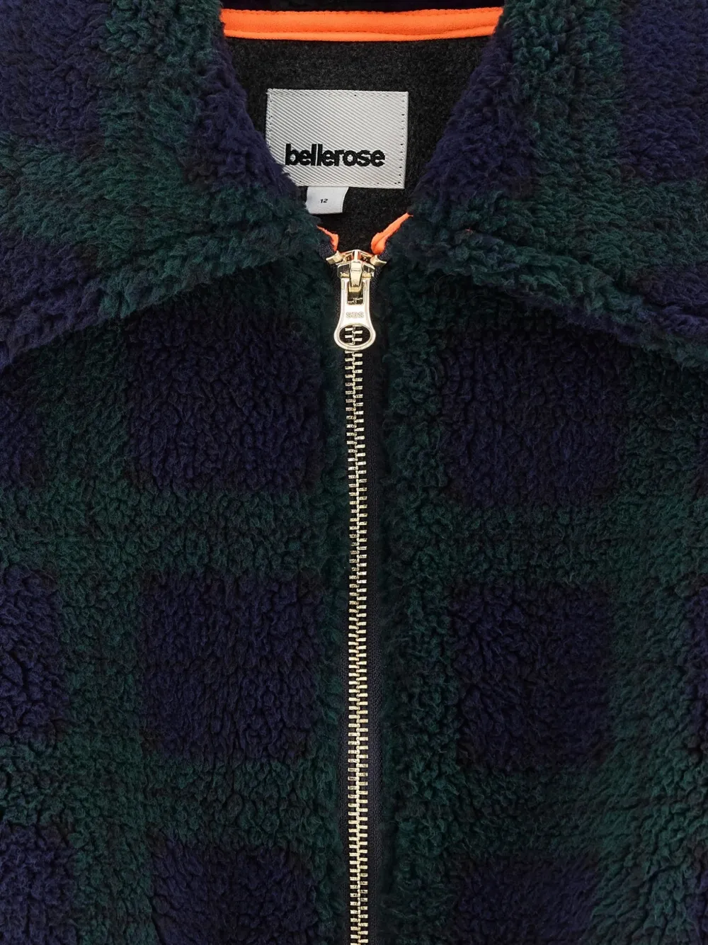Bellerose Kids Jagness faux-shearling check-pattern jacket Groen