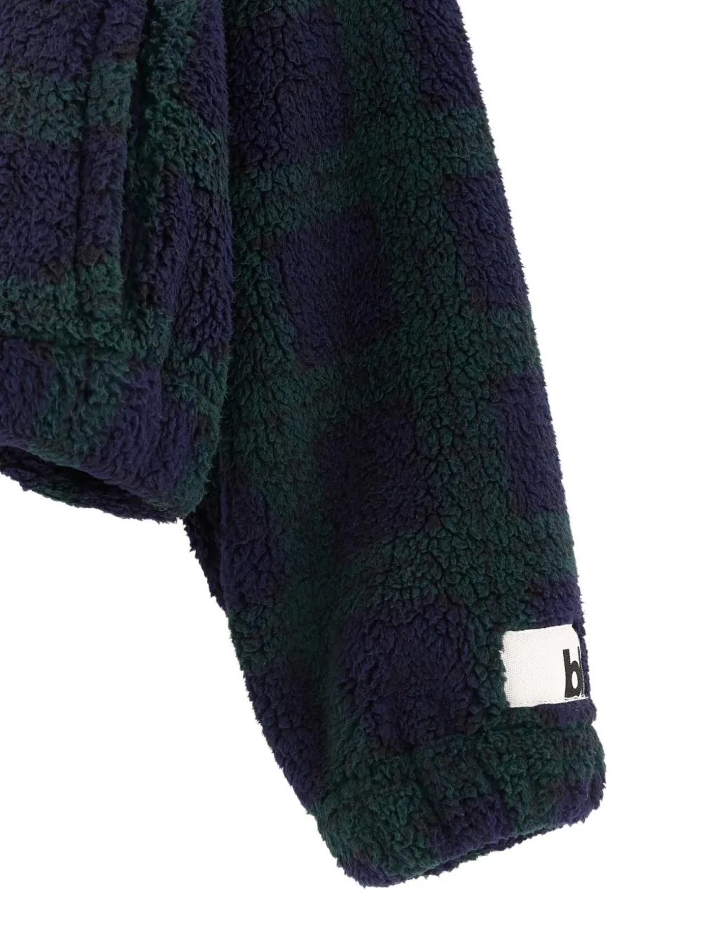 Bellerose Kids Jagness faux-shearling check-pattern jacket Groen
