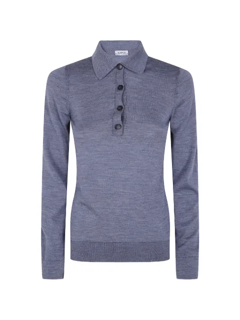 MRZ long-sleeve polo-neck polo top