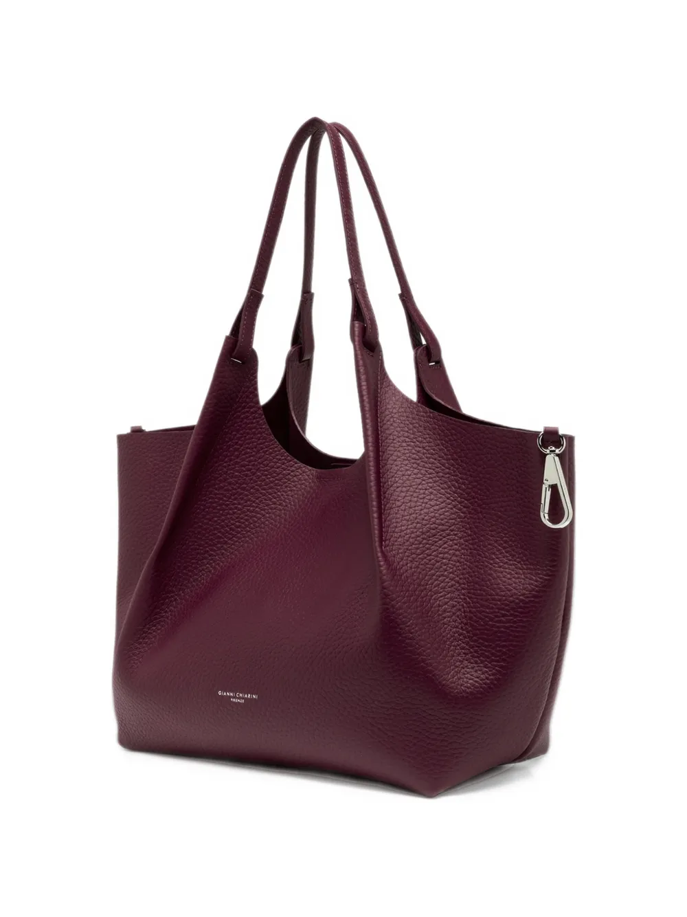 GIANNI CHIARINI Dua grained leather shoulder bag Paars