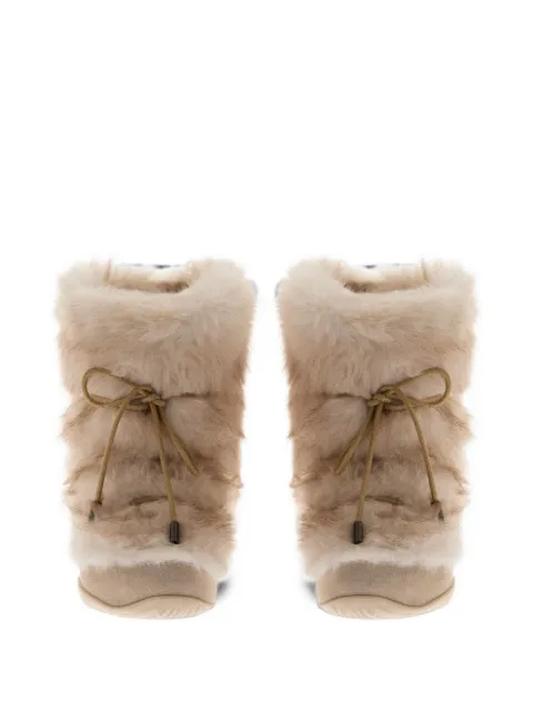 Herno faux-fur tie-fastening boots