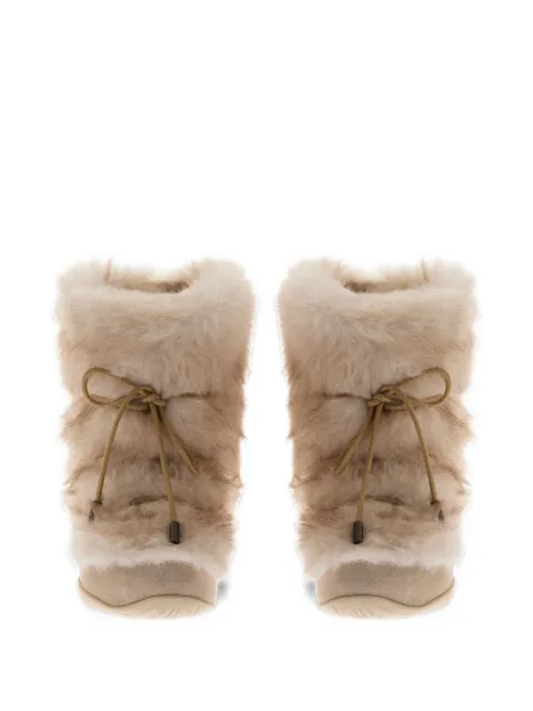 Herno faux-fur tie-fastening boots