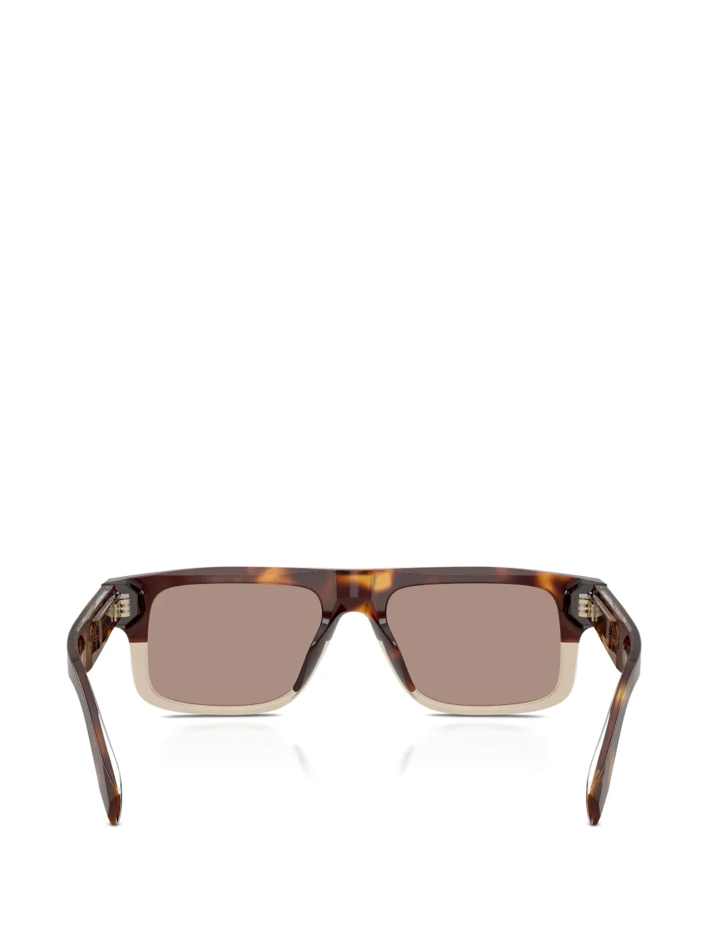 Brunello Cucinelli tortoiseshell-effect rectangle-frame sunglasses Bruin