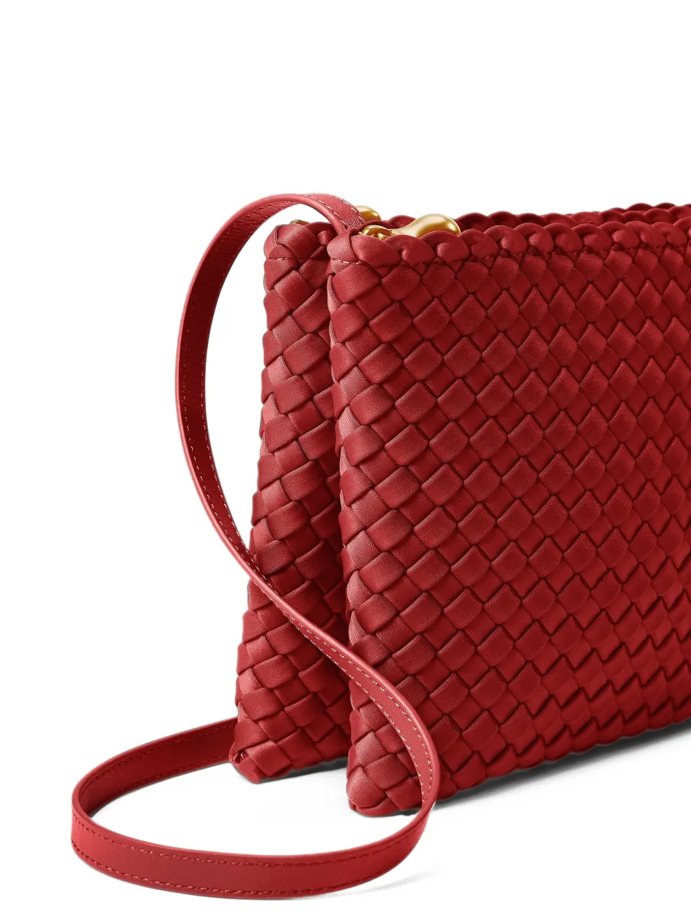 NAGHEDI Soho woven shoulder bag Rood