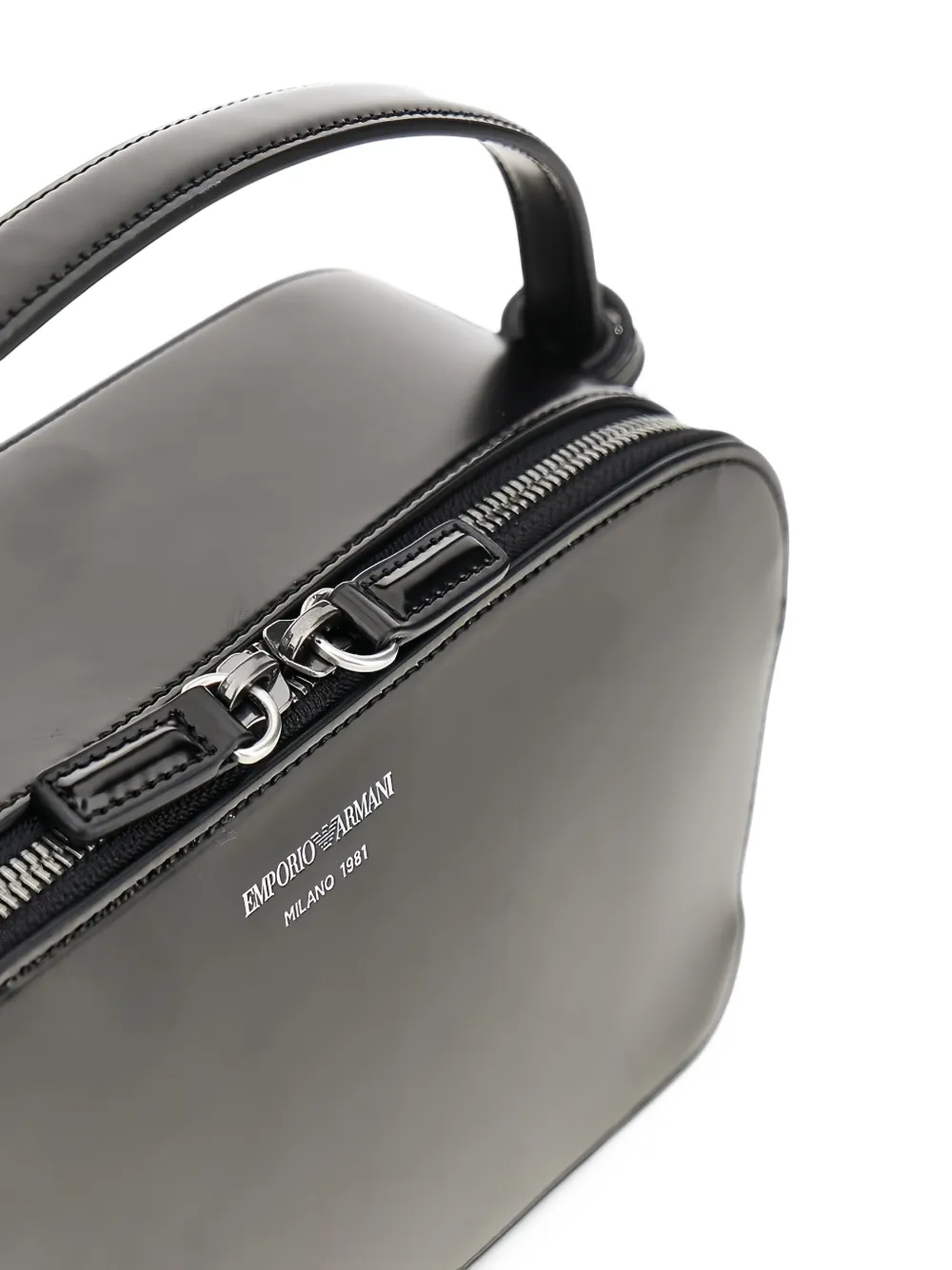 Emporio Armani logo-print tote bag Zwart