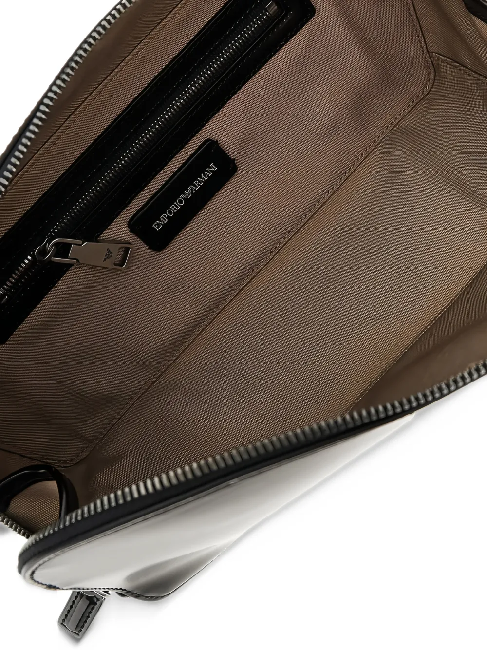Emporio Armani logo-print tote bag Zwart