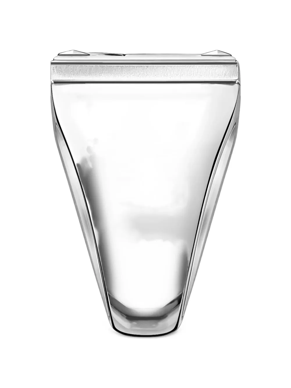SABOTEUR onyx-inlay monogram-motif ring - Argento