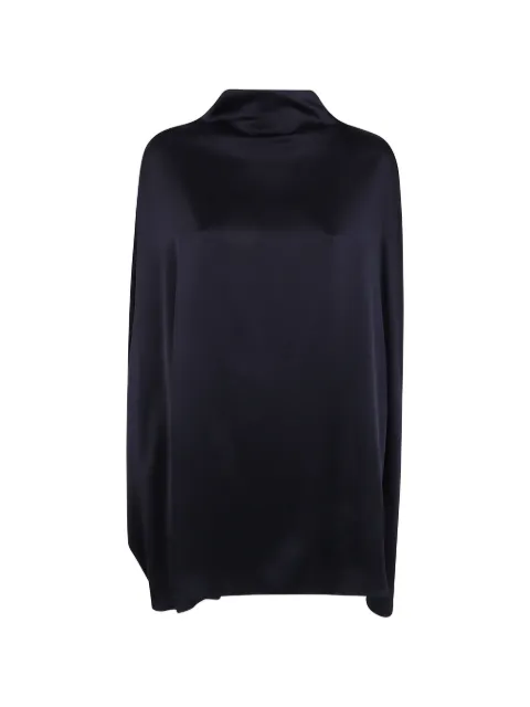 Semicouture Krystina satin-finish high-neck mini dress