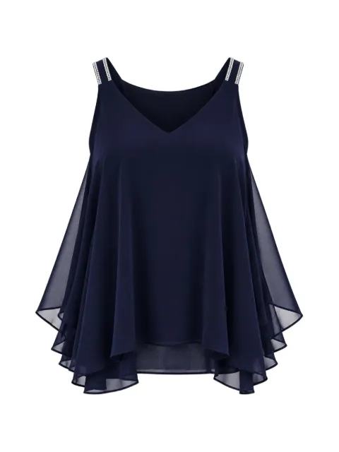FRANK LYMAN  crystal-embellished layered top