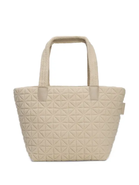 VeeCollective medium quilted shearling-effect tote bag
