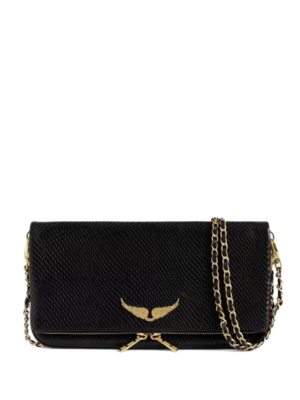 Zadig&Voltaire Rock Mini Soft Wild clutch Zwart