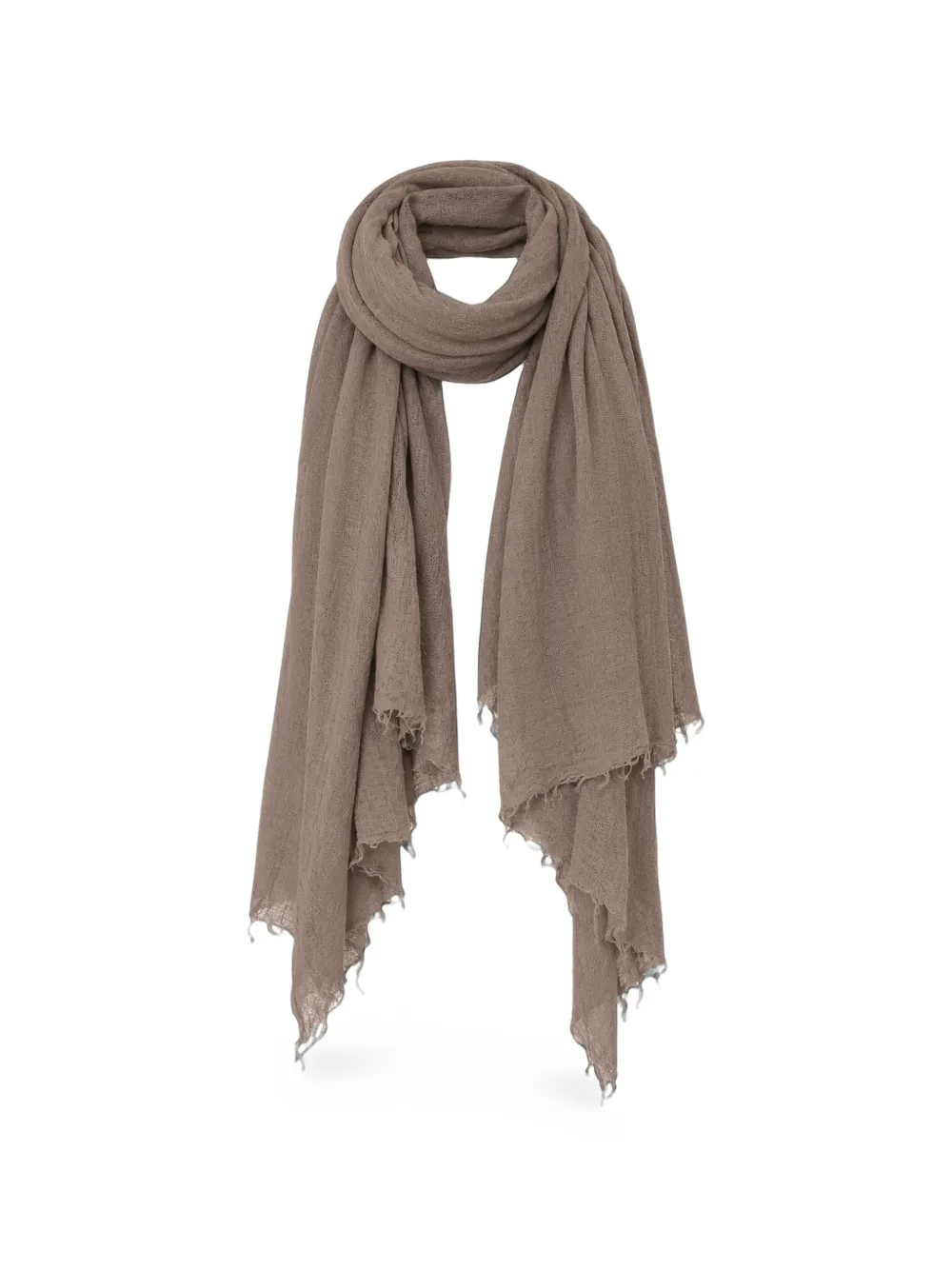 Rick Owens frayed-detail scarf Grijs