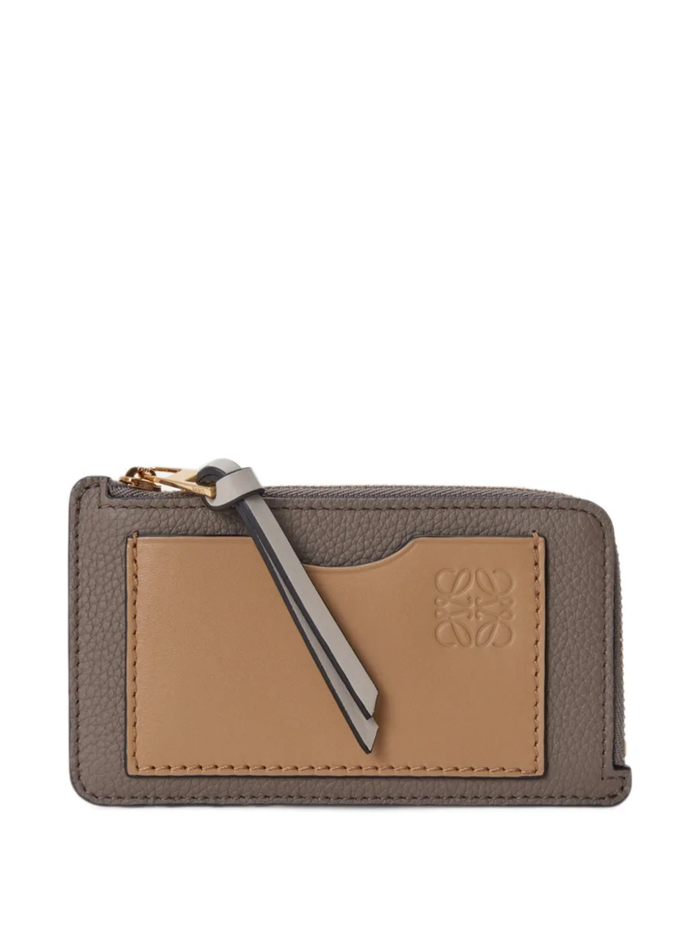 LOEWE coin cardholder in soft grained calfskin - Grigio