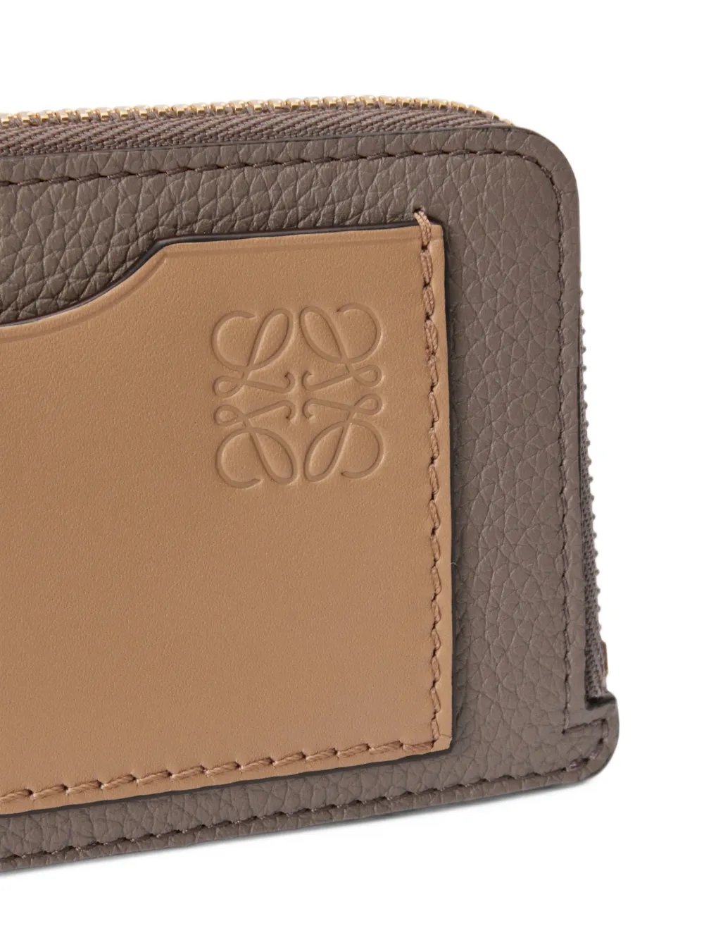 LOEWE coin cardholder in soft grained calfskin Grijs