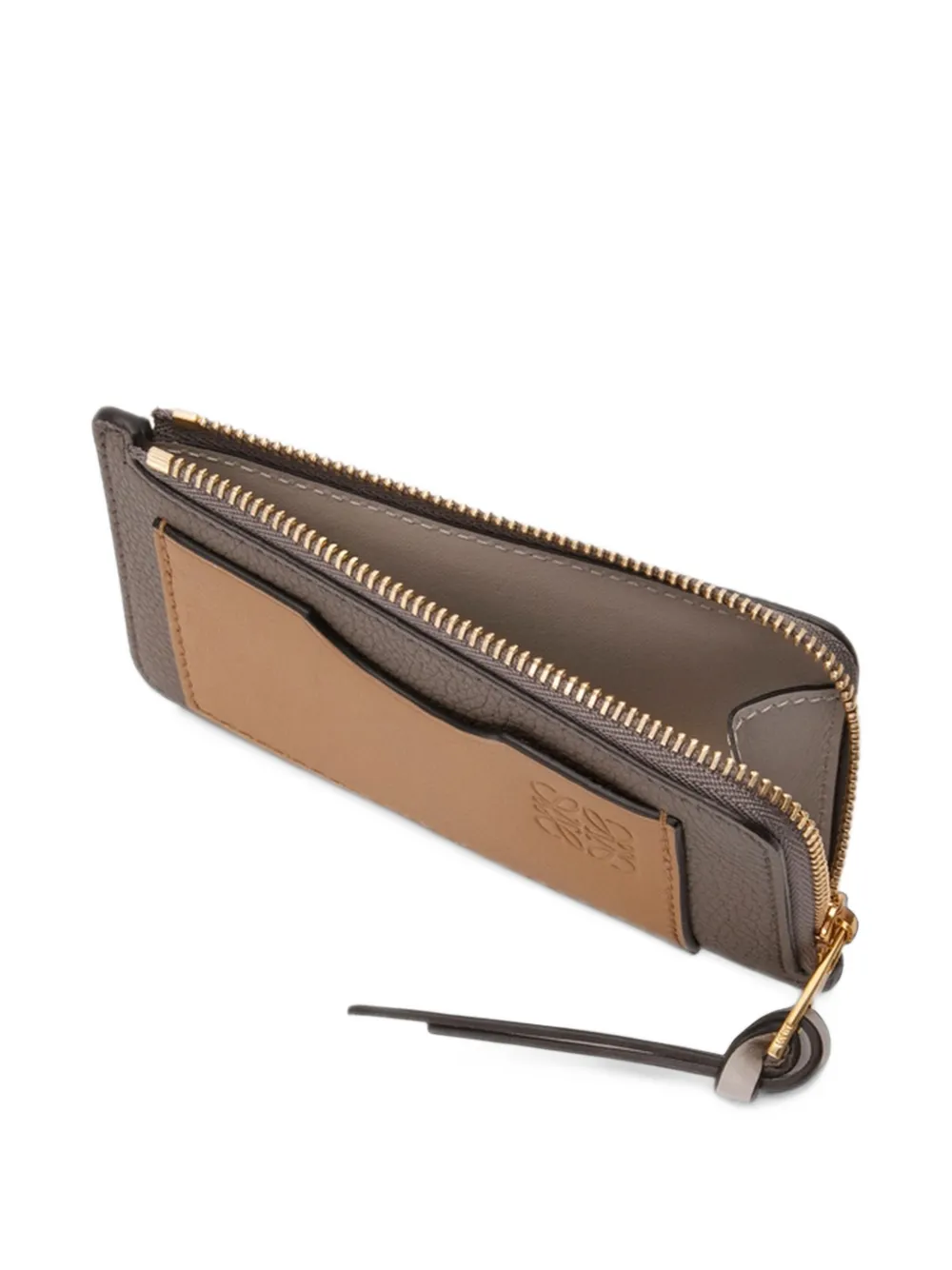 LOEWE coin cardholder in soft grained calfskin Grijs