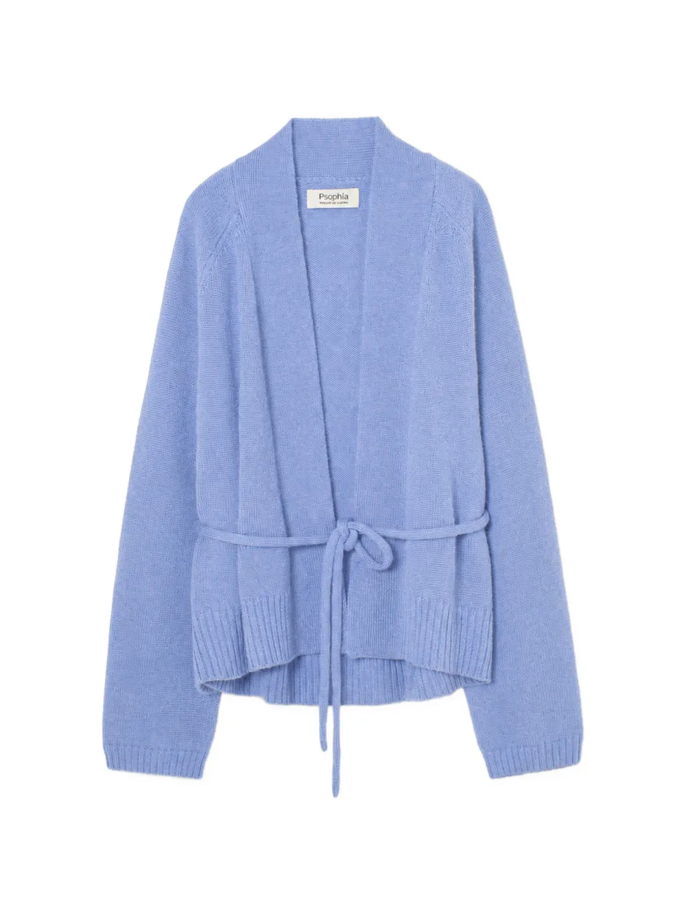 PSOPHIA belted knit cardigan - Blu