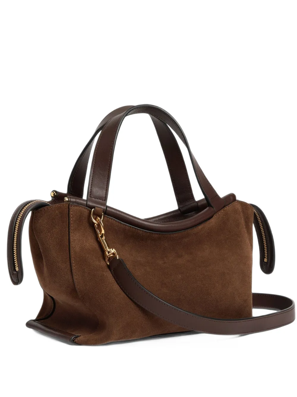 Wandler Ida suede tote bag Bruin