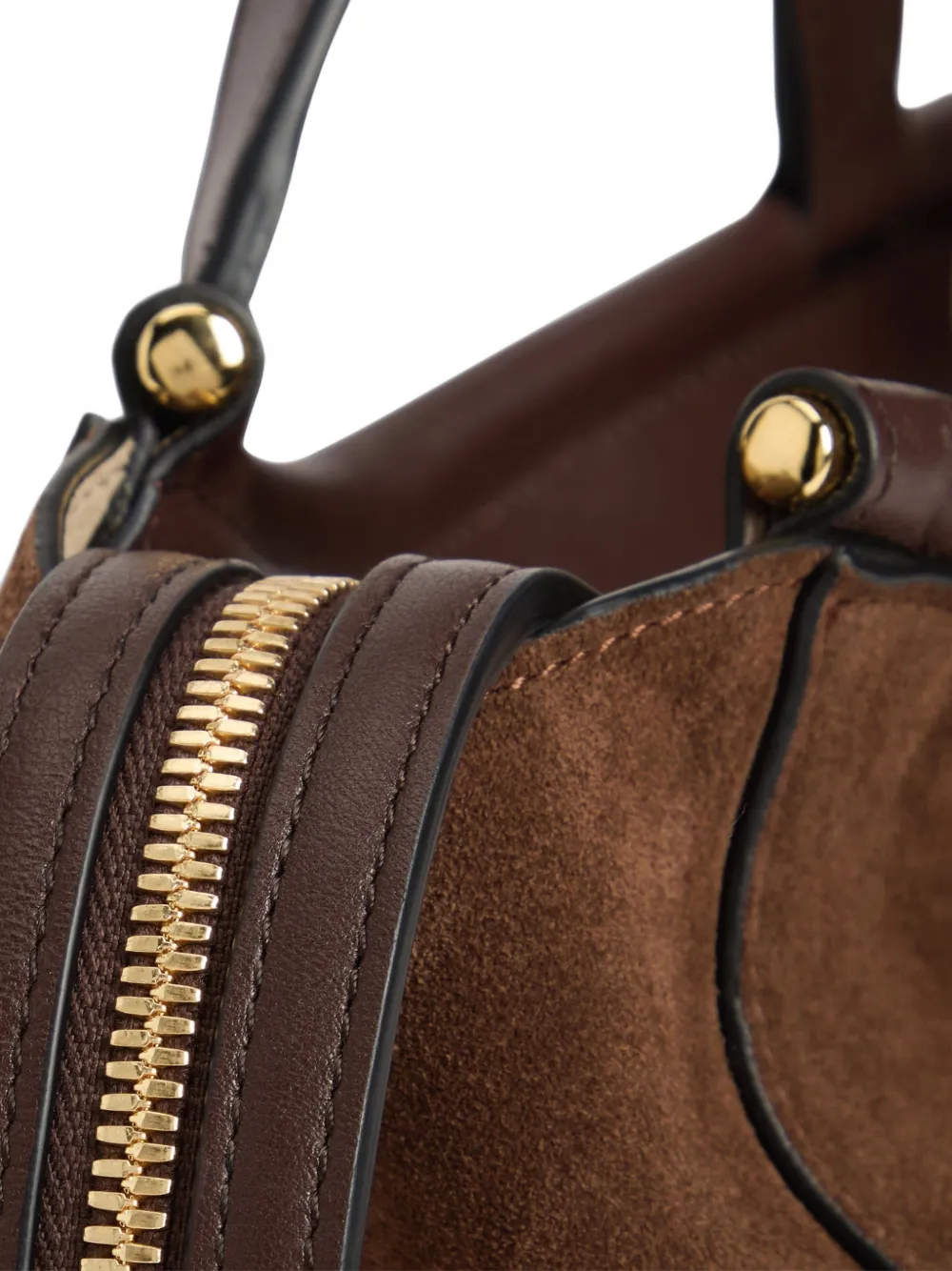 Wandler Ida suede tote bag Bruin