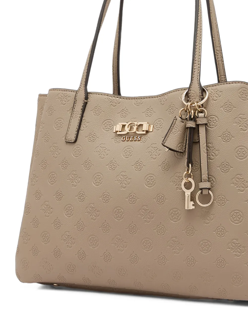 GUESS USA Anise logo-embossed tote bag Beige