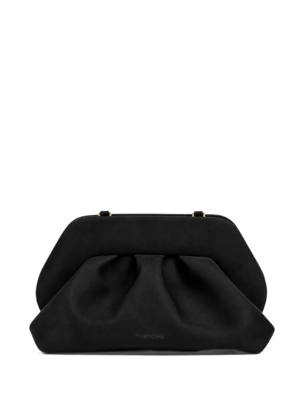 Themoirè Bios ruched clutch bag - Nero