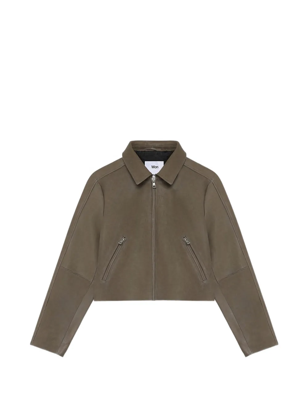 Won Hundred Dalia Panel Lederjacke - Braun