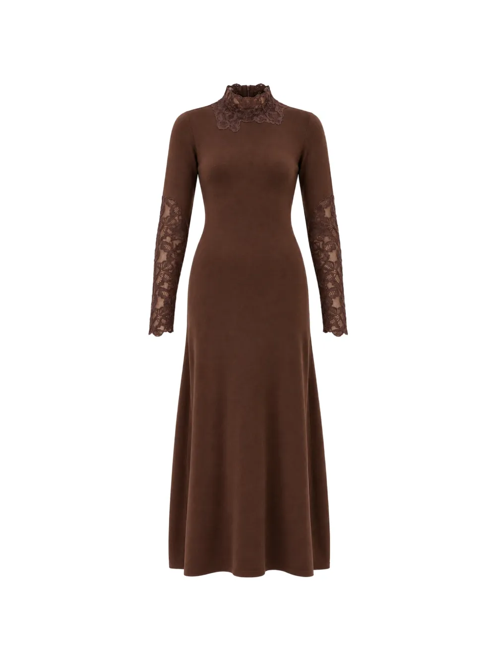 Marella lace-trimmed wool maxi dress Bruin