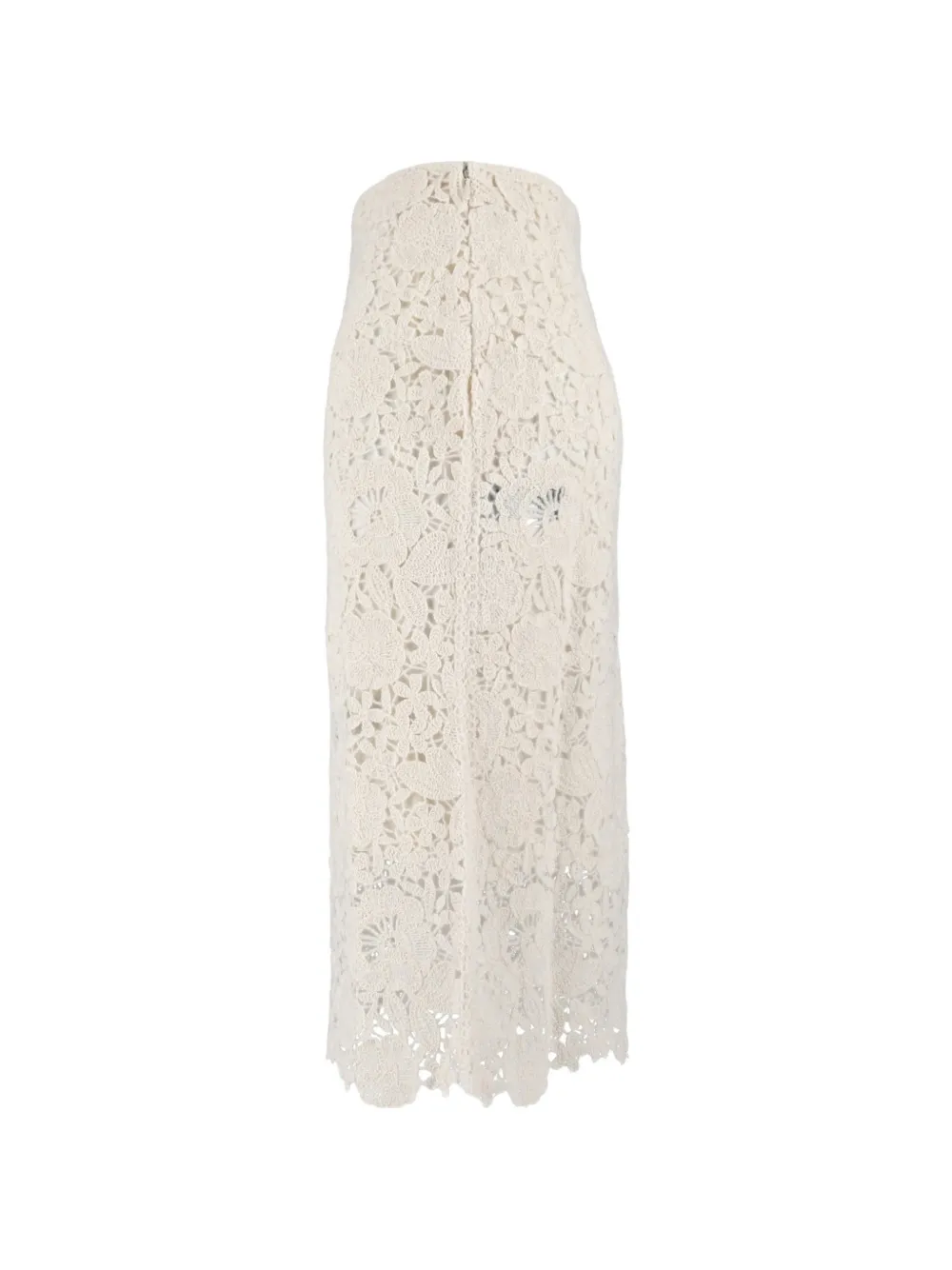 ERMANNO FIRENZE floral-lace skirt Beige