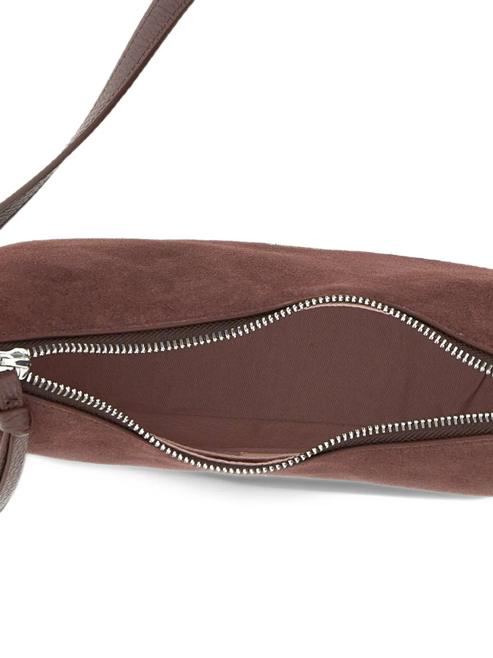 Coccinelle Fujiko suede shoulder bag Bruin