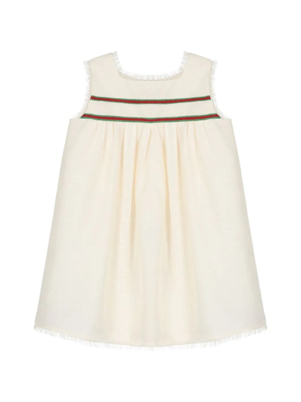Gucci Kids GG jacquard Web-stripe dress Beige